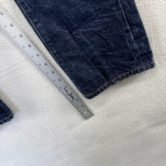 Under Two Flags Jeans Men's 30 Blue Selvedge Denim Dark Wash Whisker Button Fly - Picture 4 of 15